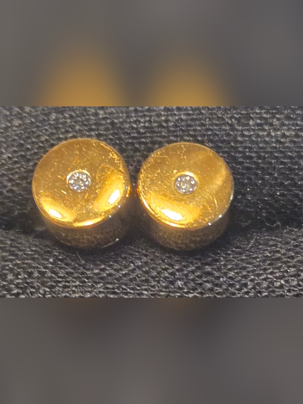 Monica Vinader - Gold Linear Solo Stud Diamond Earrings - Picture 4 of 10